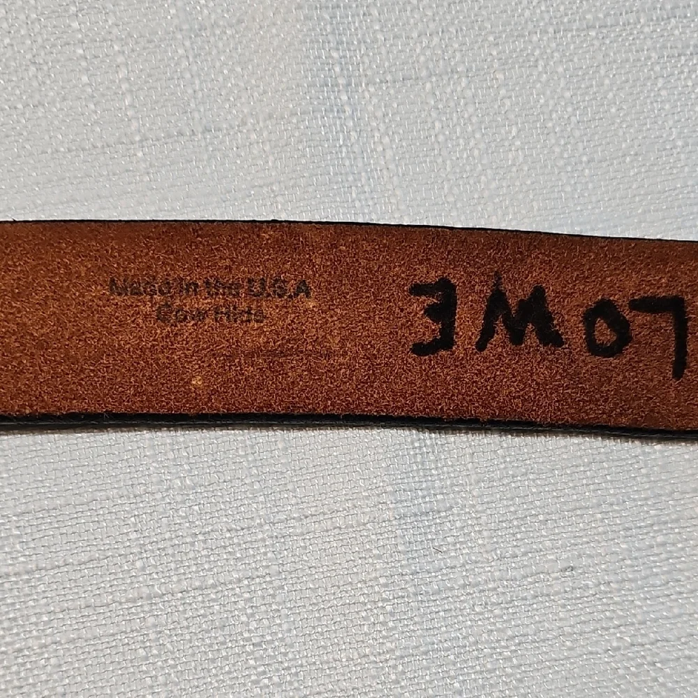 Vintage Honda Gold Wing Hand Tooled Leather Belt Alumaline BB-317 Eagle Buckle